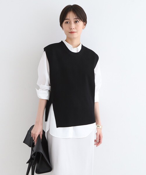 美品　intoca. デザインアシンメトリーニット　日本製 アシンメトリーニット（レディースファッション