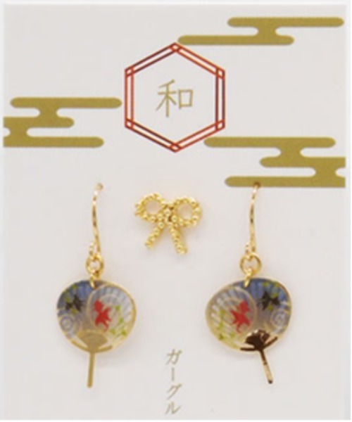 gargle ピアス ガーグル：JAPANシリーズ 花火 朝顔 金魚 ミニ