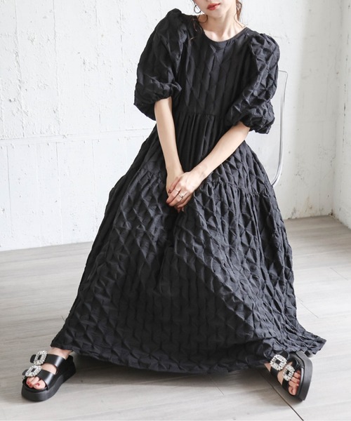 【Karen Millen】パフスリーブティアードワンピース*送料関税込 ワンピース パフスリーブティアードワンピース : ZOZOTOWN Yahoo