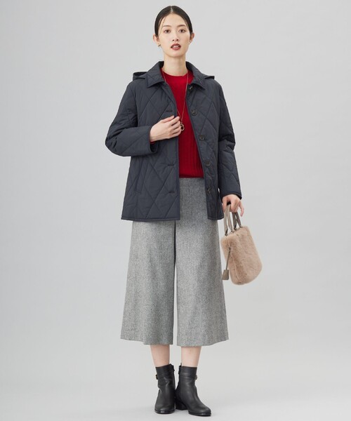 050 新品 ジェイプレス レディース 撥水 キルティング ショートコート 9 洗える】高密度タフタ キルティング ショート コート / J.PRESS LADIES