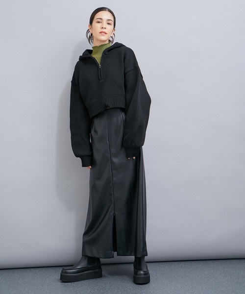 LE CERCLE par rope' ニット セーター ハーフZIPニットプルオーバー