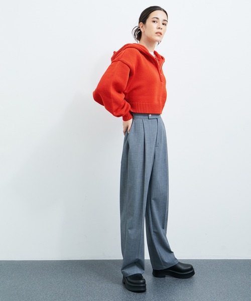 LE CERCLE par rope' ニット セーター ハーフZIPニットプルオーバー