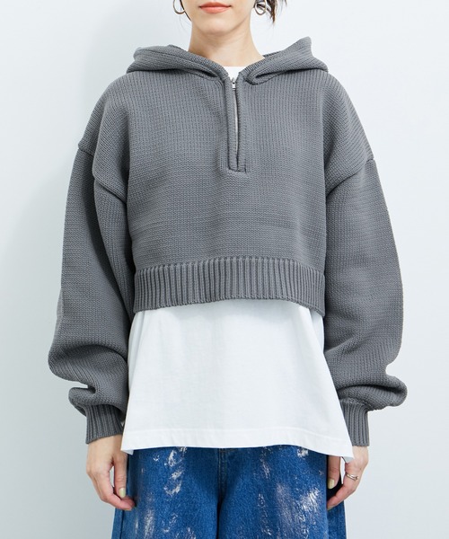 LE CERCLE par rope' ニット セーター ハーフZIPニットプルオーバー