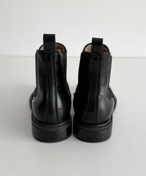 無名  JEANS ロゴ ブーツ サイド ゴア レザー ショート CANAL JEAN（キャナルジーン） ブーツ El mar レザーサイドゴア