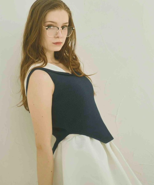 ニット セーター 「Luan」sailor collar knit/セーラーニット レディース