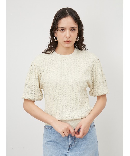 「Mila Owen」 半袖ニット 1 イエロー レディース Mila Owen 「Mila Owen」 半袖ニット 1 イエロー レディース
