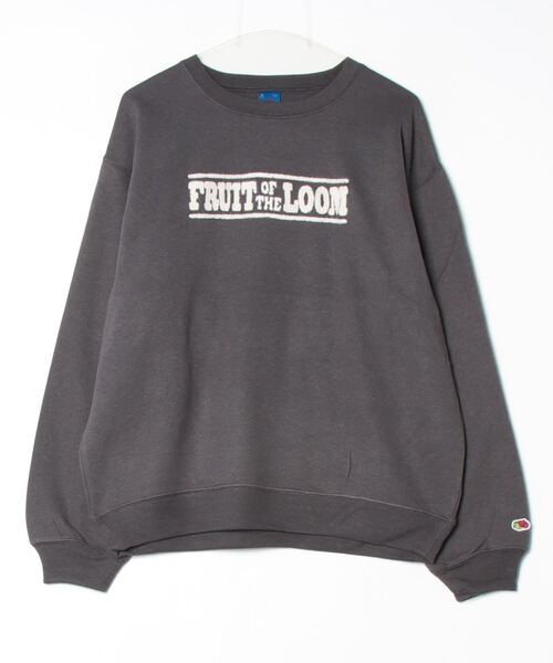 トレーナー スウェット 「FRUIT OF THE LOOM/フルーツオブザルーム」FTL×PEANUTSワッペン甘編み裏毛スエット レディース FRUIT OF THE LOOM トレーナー スウェット 「FRUIT LOOM