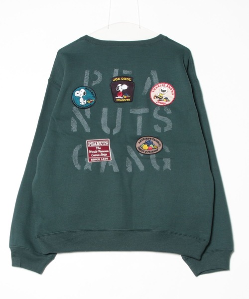 トレーナー スウェット 「FRUIT OF THE LOOM/フルーツオブザルーム」FTL×PEANUTSワッペン甘編み裏毛スエット レディース FRUIT OF THE LOOM トレーナー スウェット 「FRUIT LOOM