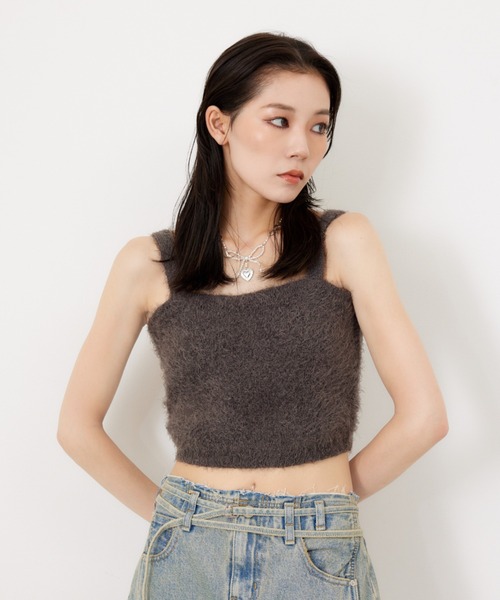 SLY（スライ） キャミソール SHAGGY BRA TOP シャギー ブラ トップ