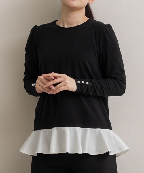 tシャツ 「SONO/ソーノ」ソフトタッチクルーネックプリマプルオーバー レディース