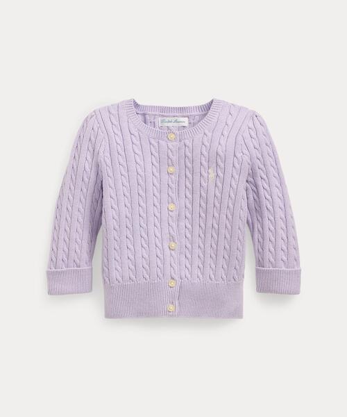 美品✨　ralph lauren kids ミニケーブル コットン カーディガン Polo Ralph Lauren Childrenswear ラルフローレン カーディガン ミニ