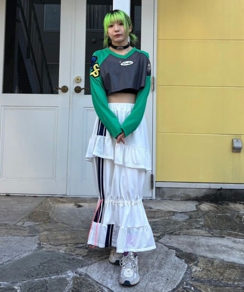 Candy Stripper FRILL MESH JERSEY スカート Candy Stripper（キャンディーストリッパー） スカート FRILL MESH