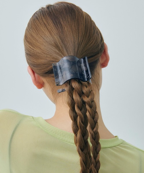 Rouje カーキ ヘアクリップ ヘアーアクセサリー Amazon.co.jp: ワイド ウェーブ アセチ ヘアー クリップ GOLDY