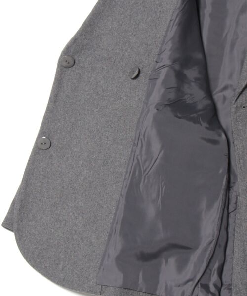 hugi ステンカラーコート コート FRILL SLEEVE COAT/フリルスリーブ