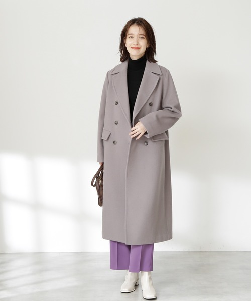 「N.(N. Natural Beauty Basic)」 チェスターコート SMALL グレー レディース_画像8