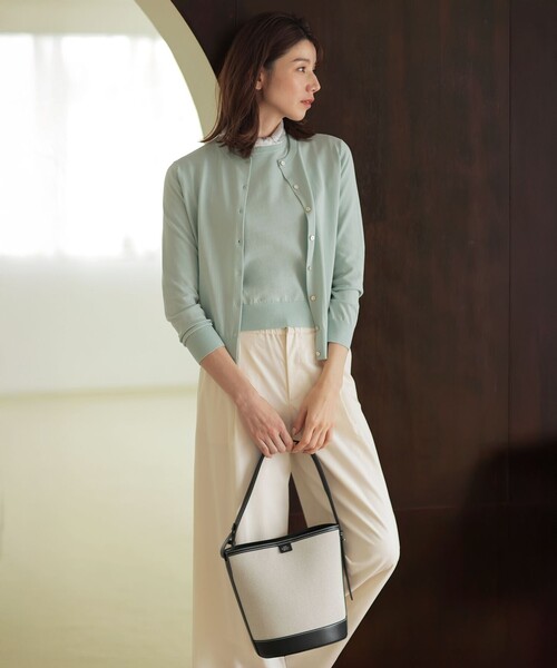 ニット セーター 「洗える」BASIC HT COTTON クールネック プル