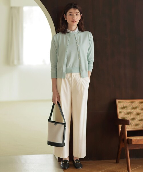 ニット セーター 「洗える」BASIC HT COTTON クールネック プルオーバー レディース ニット セーター 「洗える」BASIC HT COTTON クールネック プル