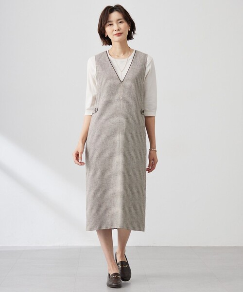 ニット セーター 「洗える」BASIC HT COTTON クールネック プル