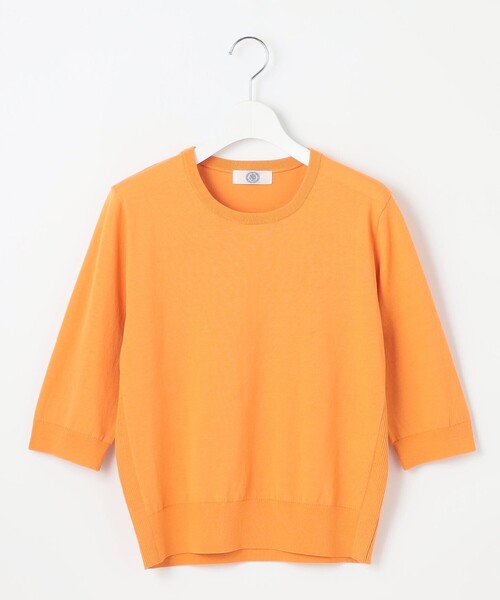 ニット セーター 「洗える」BASIC HT COTTON クールネック プル