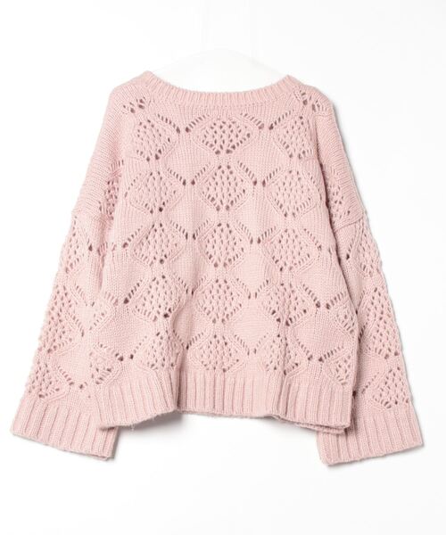 「lilLilly」 長袖ニット FREE ピンク レディース_画像2