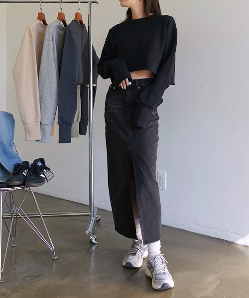 デニムスカート スリットデニムロングスカート : ZOZOTOWN Yahoo