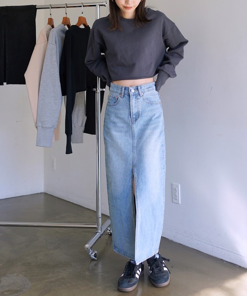 【新品・未使用】レア　MADISONBLUE ロングデニムスカート スリット デニムスカート スリットデニムロングスカート : ZOZOTOWN Yahoo