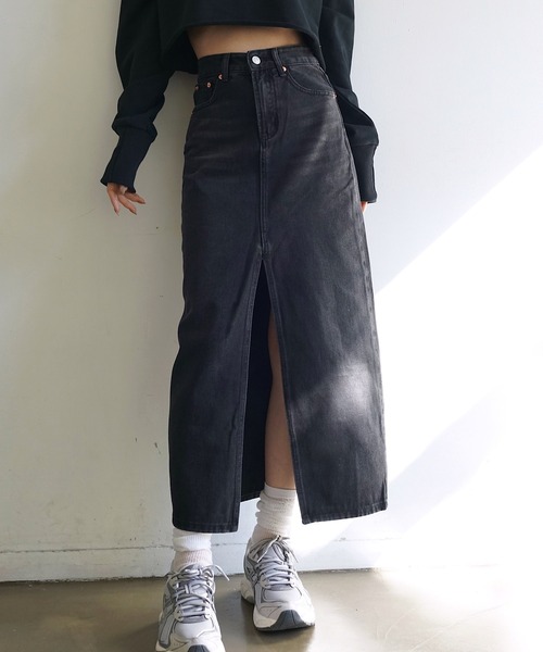 デニムスカート スリットデニムロングスカート : ZOZOTOWN Yahoo