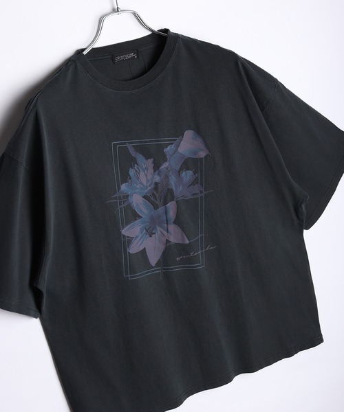 WESTSEA（ウエストシー） tシャツ 花柄プリント ピグメント加工 半袖T