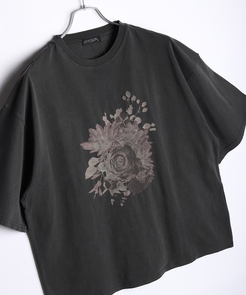 WESTSEA（ウエストシー） tシャツ 花柄プリント ピグメント加工 半袖T