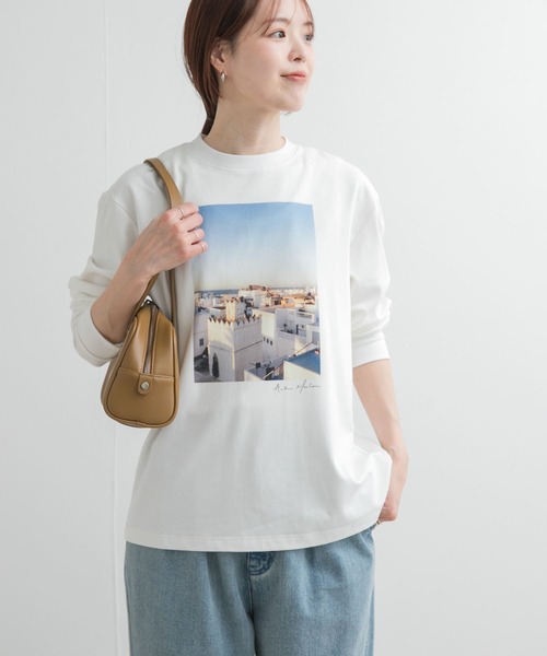 URBAN RESEARCH DOORS tシャツ フォトプリントロングスリーブT