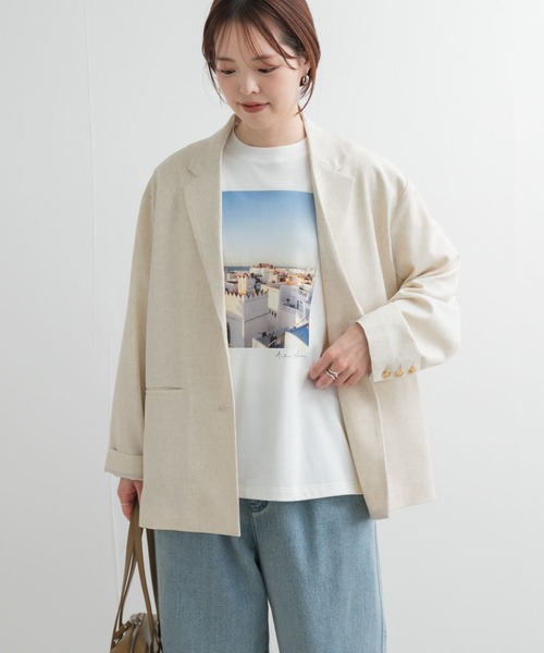 URBAN RESEARCH DOORS tシャツ フォトプリントロングスリーブT