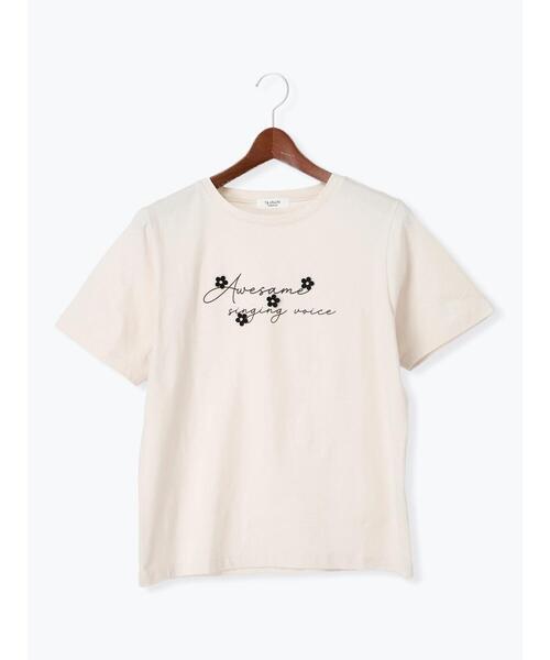 Flower Motif T-shirt/フラワーモチーフＴシャツ ONCILY tシャツ FLOWER LOGO T-SHIRT / フラワーロゴTシャツ