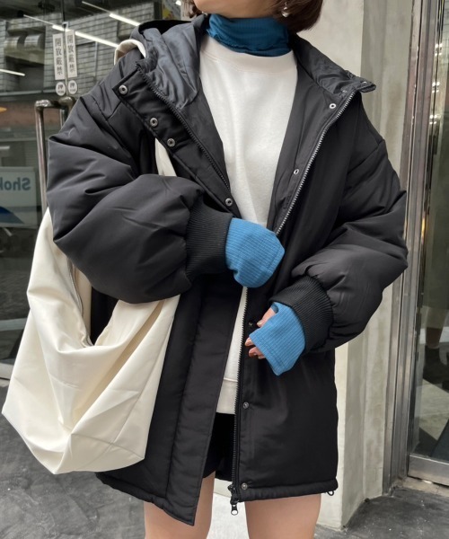 「nemne store」 中綿ブルゾン フリー ブラック レディース_画像2