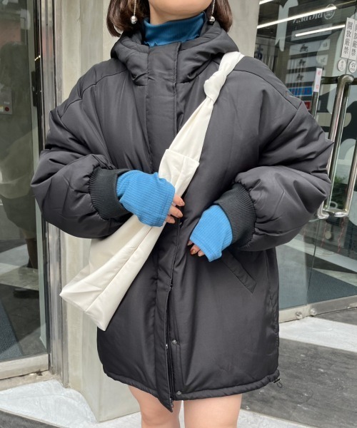 「nemne store」 中綿ブルゾン フリー ブラック レディース_画像3