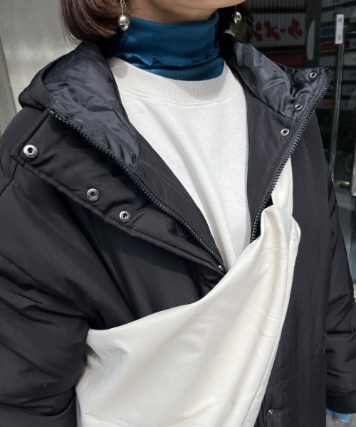 「nemne store」 中綿ブルゾン フリー ブラック レディース_画像6