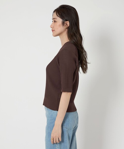 UNITED ARROWS ニット セーター メッシュ ハーフスリーブ