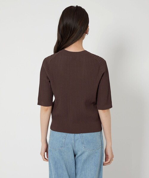UNITED ARROWS ニット セーター メッシュ ハーフスリーブ