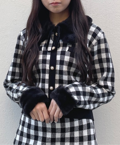 「abc une face」 長袖ニット FREE グレー系その他 レディース_画像7