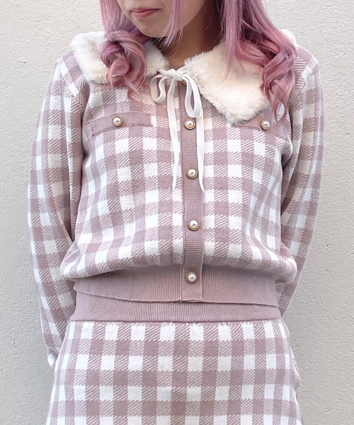 「abc une face」 長袖ニット FREE グレー系その他 レディース_画像8