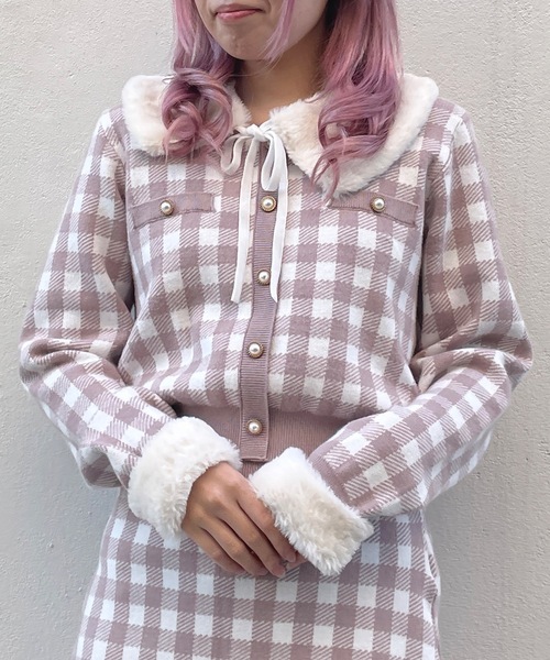 「abc une face」 長袖ニット FREE グレー系その他 レディース_画像9