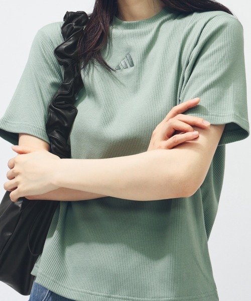 adidas tシャツ アディダス W LUX CA クロップド リブTシャツ AP