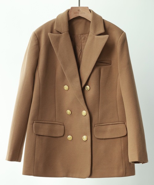 「SAISON DE PAPILLON」 チェスターコート M ライトブラウン レディース_画像2