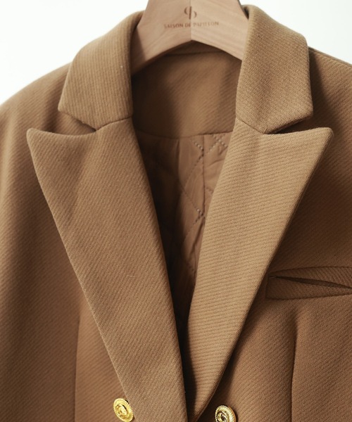「SAISON DE PAPILLON」 チェスターコート M ライトブラウン レディース_画像4