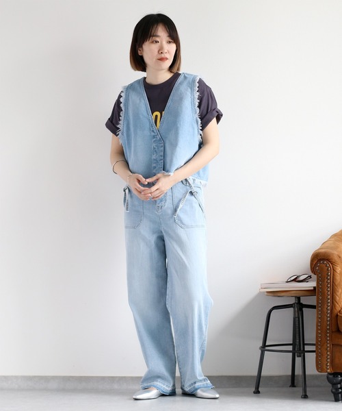 mto※プロフお読みください デニムサスペンダーパンツ mto※プロフお読みください様専用 デニムサスペンダーパンツ