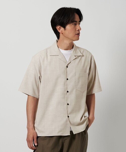 BEAUTY&YOUTH メンズ サイズM シャツ BEAUTY＆YOUTH UNITED ARROWS シャツ FLAX ライク オープン