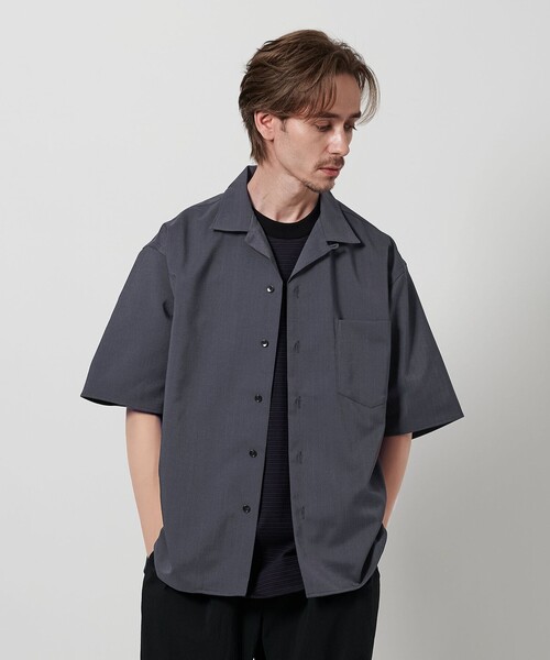 BEAUTY&YOUTH メンズ サイズM シャツ BEAUTY＆YOUTH UNITED ARROWS シャツ FLAX ライク オープン