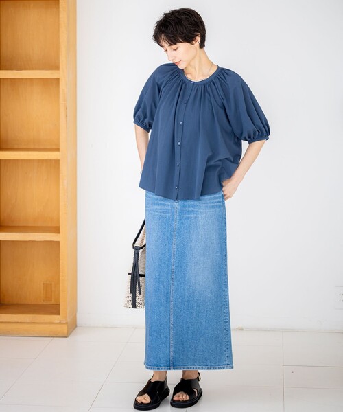 tシャツ 「洗える」クリアトリコットジャージー ティアードデザイン カットソー レディース セール】【洗える】クリアトリコットジャージー ティアード