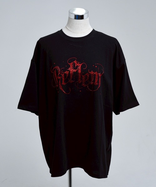 REFLEM tシャツ 「REFLEM/レフレム」ロゴラインストーンTシャツ