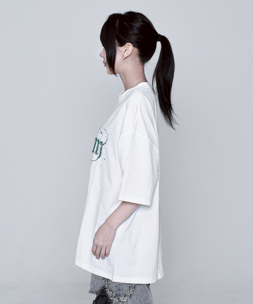REFLEM tシャツ 「REFLEM/レフレム」ロゴラインストーンTシャツ