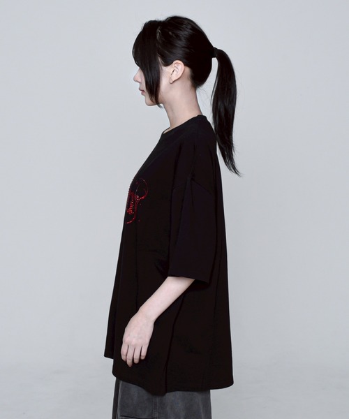 REFLEM tシャツ 「REFLEM/レフレム」ロゴラインストーンTシャツ